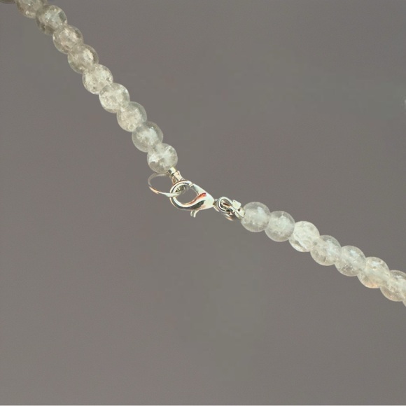 TERRA GEMMS Vault Series White Quartz Nugget Picasso Jasper Collectible Necklace - Picture 6 of 6